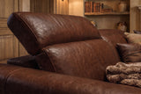 Elodie Distressed Italian Aniline Leather Dual Recliner Sofa