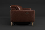 Elodie Distressed Italian Aniline Leather Dual Recliner Sofa