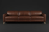Elodie Distressed Italian Aniline Leather Dual Recliner Sofa