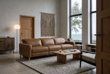 Elodie dual Recliner Sofa in distressed Italian aniline leather