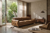 Elodie dual Recliner Sofa in distressed Italian aniline leather
