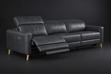 Elodie Distressed Italian Aniline Leather Dual Recliner Sofa