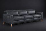 Elodie Distressed Italian Aniline Leather Dual Recliner Sofa