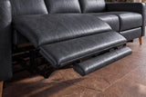 Elodie Distressed Italian Aniline Leather Dual Recliner Sofa