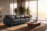 Elodie Distressed Italian Aniline Leather Dual Recliner Sofa