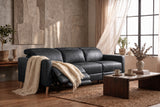 Elodie Distressed Italian Aniline Leather Dual Recliner Sofa