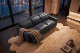 Elodie Distressed Italian Aniline Leather Dual Recliner Sofa