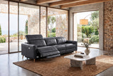 Elodie Distressed Italian Aniline Leather Dual Recliner Sofa