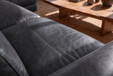Elodie Distressed Italian Aniline Leather Recliner Sectional Sofa