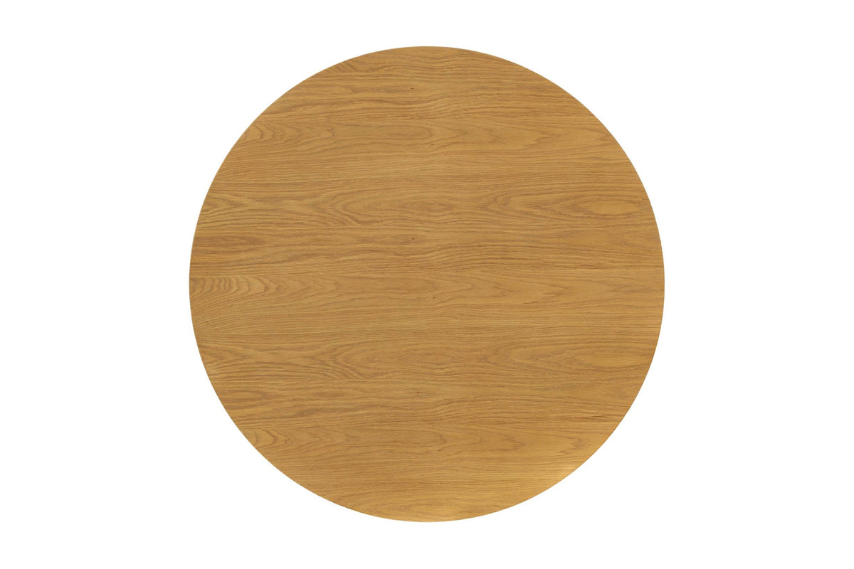 Elowen oak dining table, top view showing the wood grain