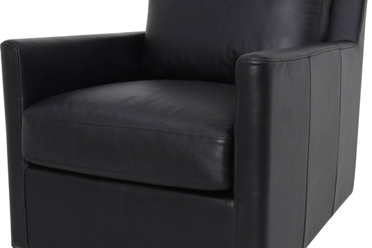Elwood Leather Swivel Glider Chair - Tailored Lines