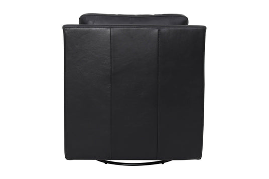 Elwood Leather Swivel Glider Chair - Finished on Every Side