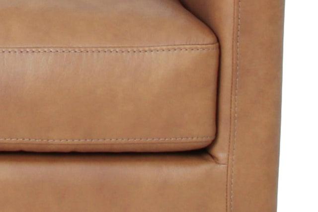 Elwood Leather Swivel Glider Chair - Clean Track Arms