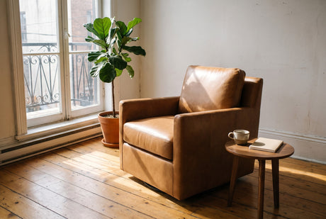 Elwood Leather Swivel Chair