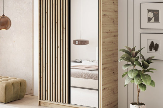 Slatted Door and Mirror