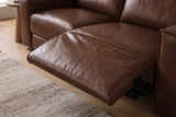 Emery Distressed Italian Aniline Leather Recliner Sectional Sofa