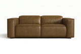 Emery dual Recliner Sofa in distressed Italian aniline leather