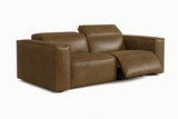 Emery dual Recliner Sofa in distressed Italian aniline leather