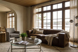 Emery dual Recliner Sofa in distressed Italian aniline leather