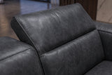 Emery Distressed Italian Aniline Leather Dual Recliner Sofa