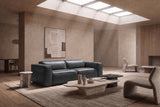 Emery Distressed Italian Aniline Leather Dual Recliner Sofa
