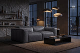 Emery Distressed Italian Aniline Leather Dual Recliner Sofa