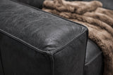 Emery Distressed Italian Aniline Leather Dual Recliner Sofa