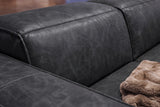 Emery Distressed Italian Aniline Leather Dual Recliner Sofa