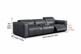 Emery Distressed Italian Aniline Leather Dual Recliner Sofa