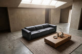 Emery Distressed Italian Aniline Leather Dual Recliner Sofa