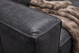 Emery Distressed Italian Aniline Leather Dual Recliner Sofa