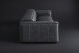 Emery Distressed Italian Aniline Leather Dual Recliner Sofa