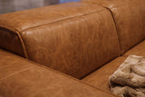 Emery Distressed Italian Aniline Leather Dual Recliner Sofa