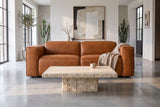 Emery Distressed Italian Aniline Leather Dual Recliner Sofa