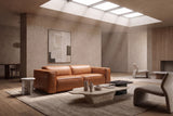 Emery Distressed Italian Aniline Leather Dual Recliner Sofa