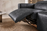 Emery Distressed Italian Aniline Leather Recliner Sectional Sofa