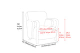 Emma Fabric & Wood Accent Chair