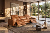 Esther Distressed Italian Aniline Leather Power Dual Recliner Sofa