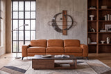 Esther Distressed Italian Aniline Leather Power Dual Recliner Sofa