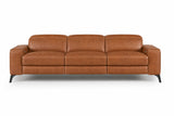 Esther Distressed Italian Aniline Leather Power Dual Recliner Sofa