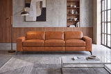 Esther Distressed Italian Aniline Leather Power Dual Recliner Sofa