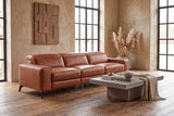 Esther Distressed Italian Aniline Leather Power Dual Recliner Sofa