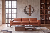 Esther Distressed Italian Aniline Leather Power Dual Recliner Sofa