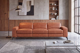 Esther Distressed Italian Aniline Leather Power Dual Recliner Sofa