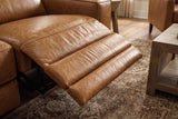 Esther Distressed Italian Aniline Leather Power Dual Recliner Sofa