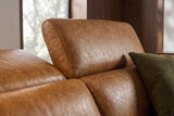 Esther Distressed Italian Aniline Leather Power Dual Recliner Sofa