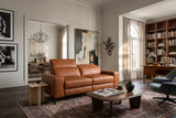 Esther Distressed Italian Aniline Leather Power Dual Recliner Sofa