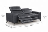 Esther Distressed Italian Aniline Leather Power Dual Recliner Sofa