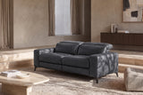 Esther Distressed Italian Aniline Leather Power Dual Recliner Sofa