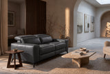Esther Distressed Italian Aniline Leather Power Dual Recliner Sofa